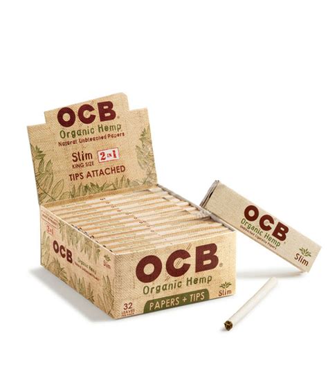 OCB-Organic-Hemp+tips OCB Organic Hemp Slim + Tips