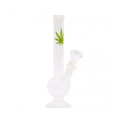 Green Leaf Glass Bong- 20cm