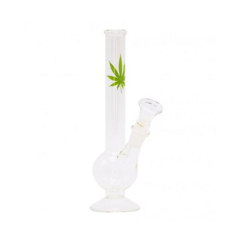 Green Leaf Glass Bong- 20cm