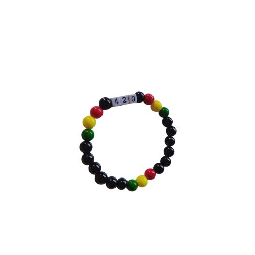 420 Rasta Beaded Bracelet