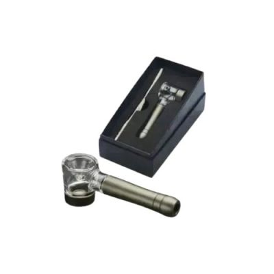 grey aluminium Aluminum & Glass Pipe - 108mm