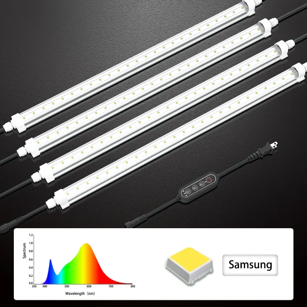 T8 LED Tube Grow Lights 10W X 4PCS