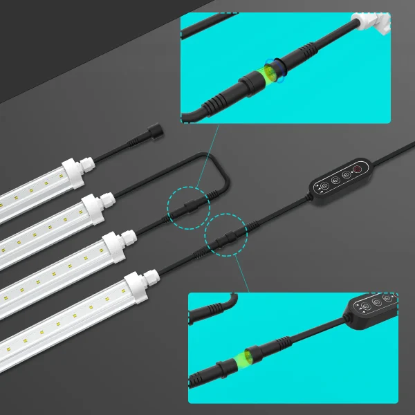 T8 LED Tube Grow Lights 10W X 4PCS