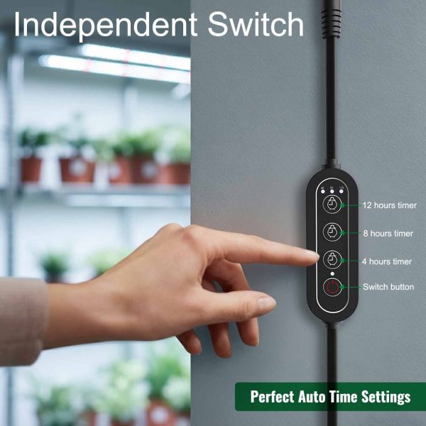 T8 LED Tube Grow Lights 10W x 2PCS for Plant Seedling/Leaf green/Mushroom/Microgreens Cultivation