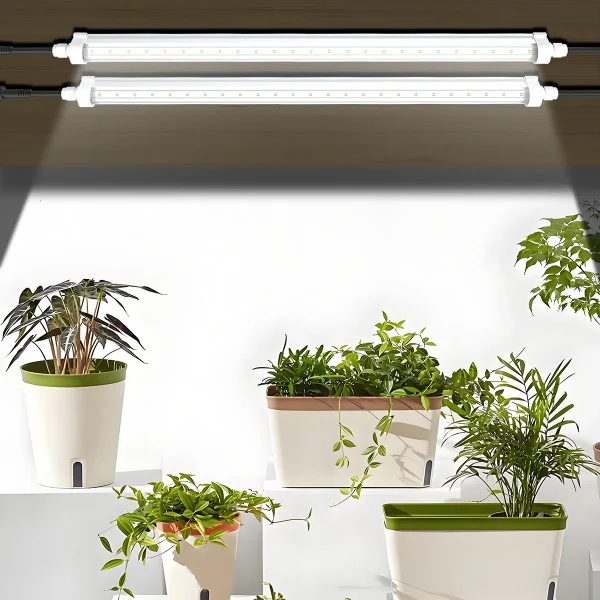 T8 LED Tube Grow Lights 10W x 2PCS for Plant Seedling/Leaf green/Mushroom/Microgreens Cultivation