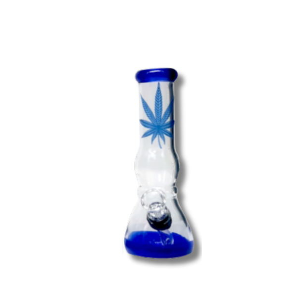 Colour Leaf Glass Bong 12.5cm