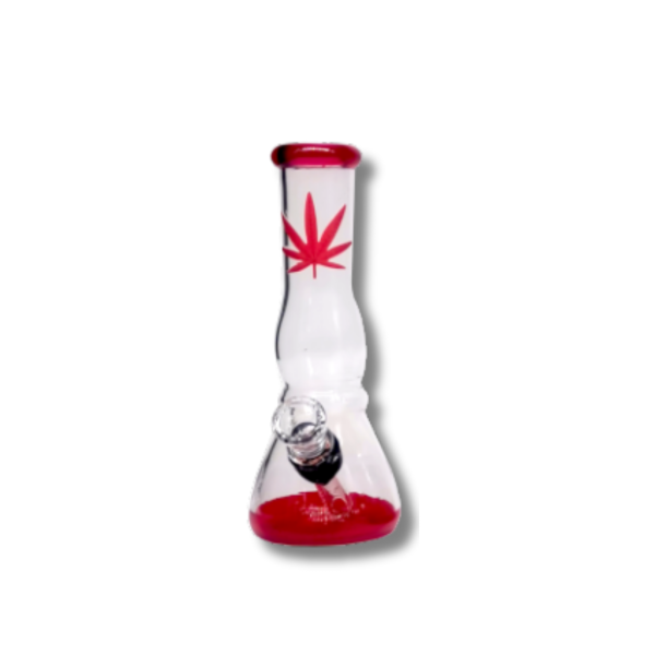 Colour Leaf Glass Bong 12.5cm